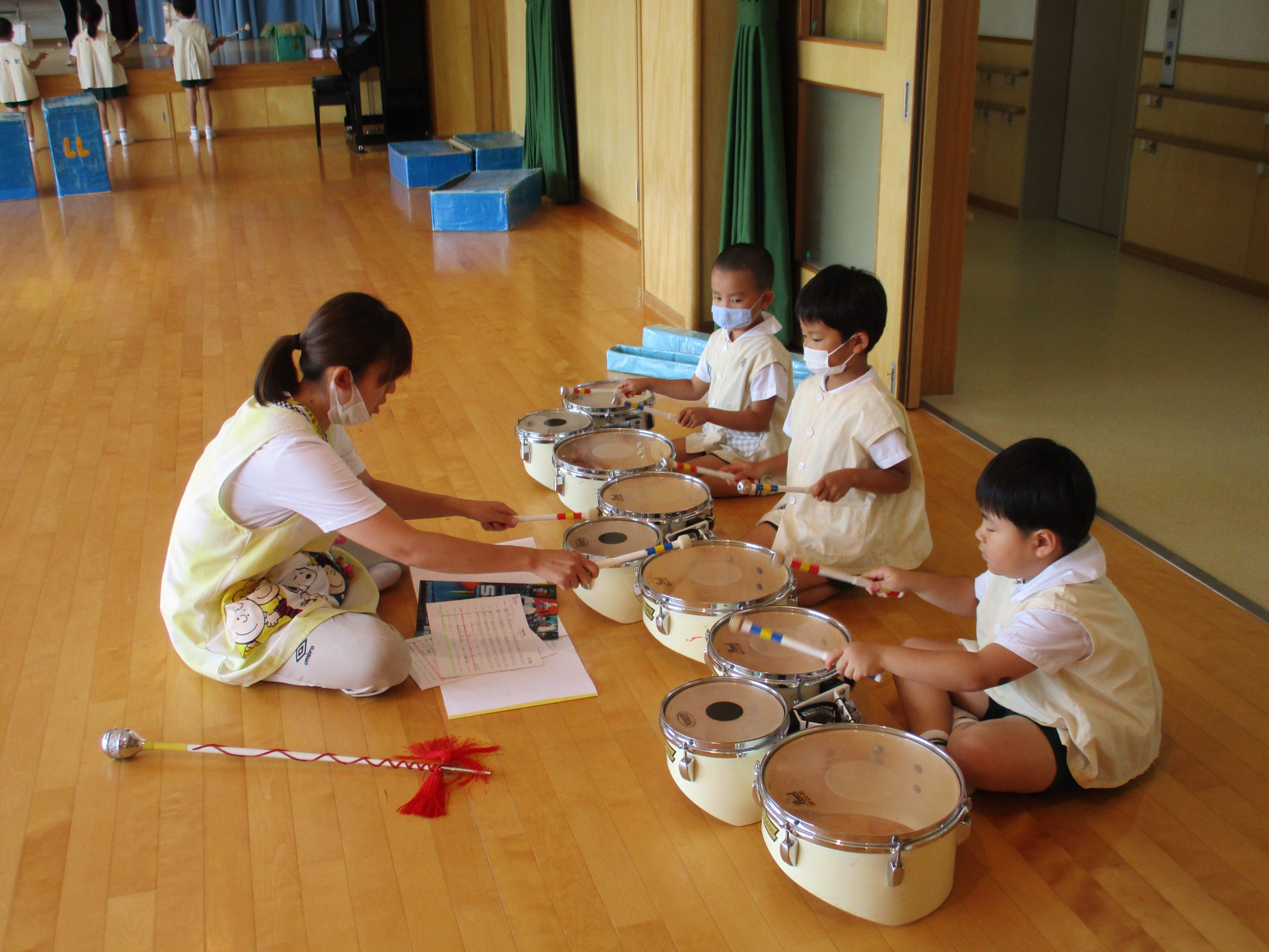 鼓笛隊 練習スタート O 認定こども園 篠崎若葉幼稚園